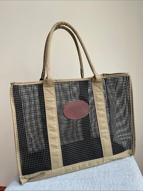 Orvis Mesh Canvas Tote Bag Gear Utility Sporting Fishing Travel Carryall Unisex